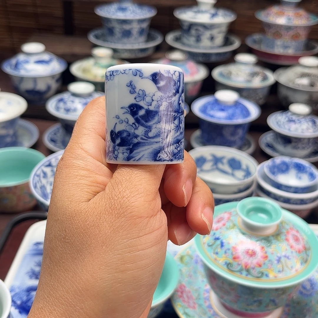 景德镇陶瓷喜上眉梢盖置