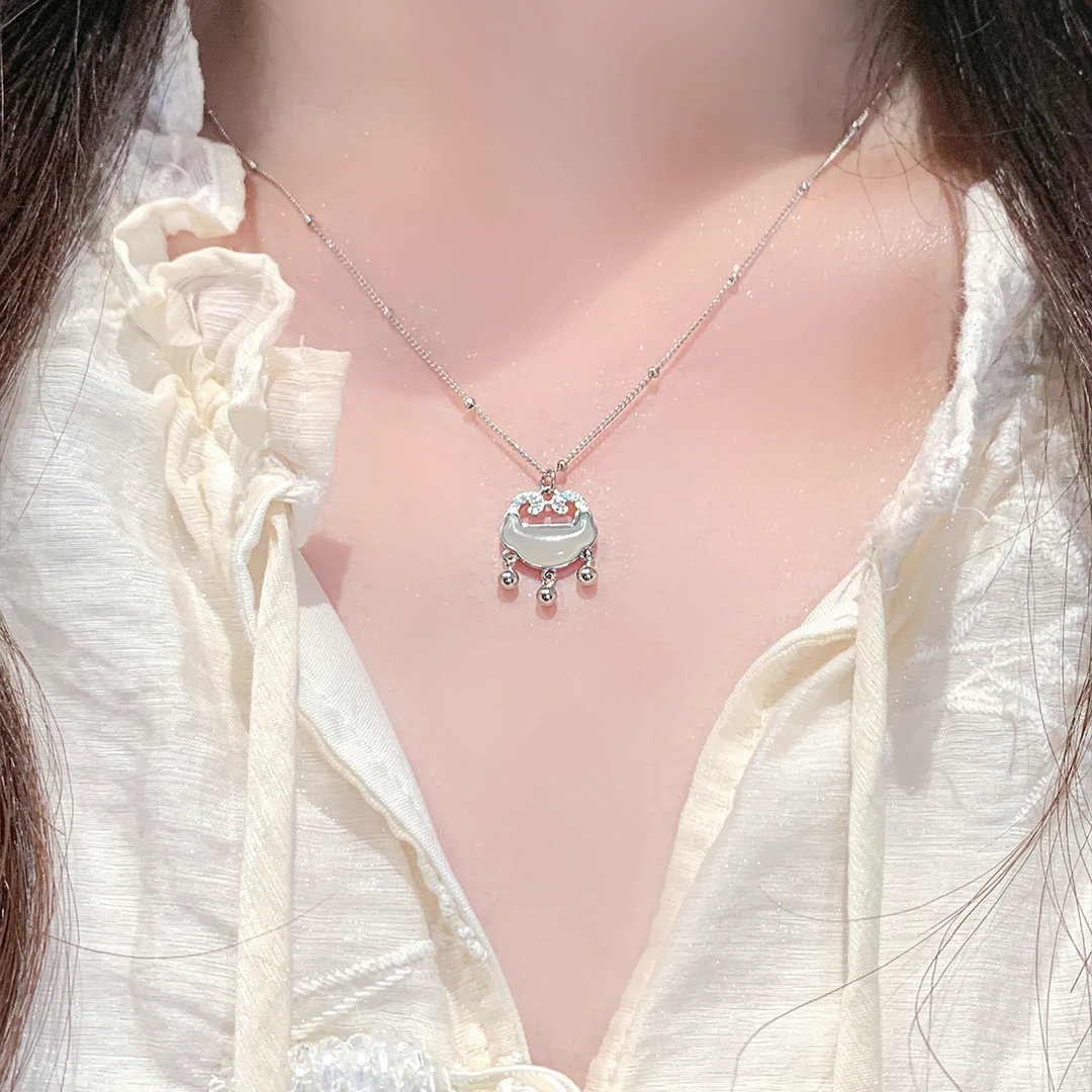 坠链均925银 平安锁项链女款纯银2025新款高级生日圣诞礼物送女友