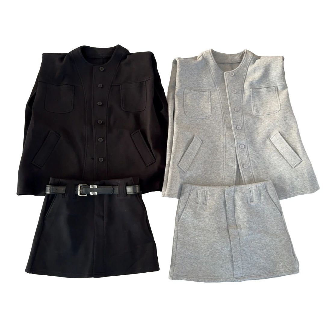 早春季新款轻奢高级感设计感遮肉显瘦空气棉马甲半身裙两件套装女