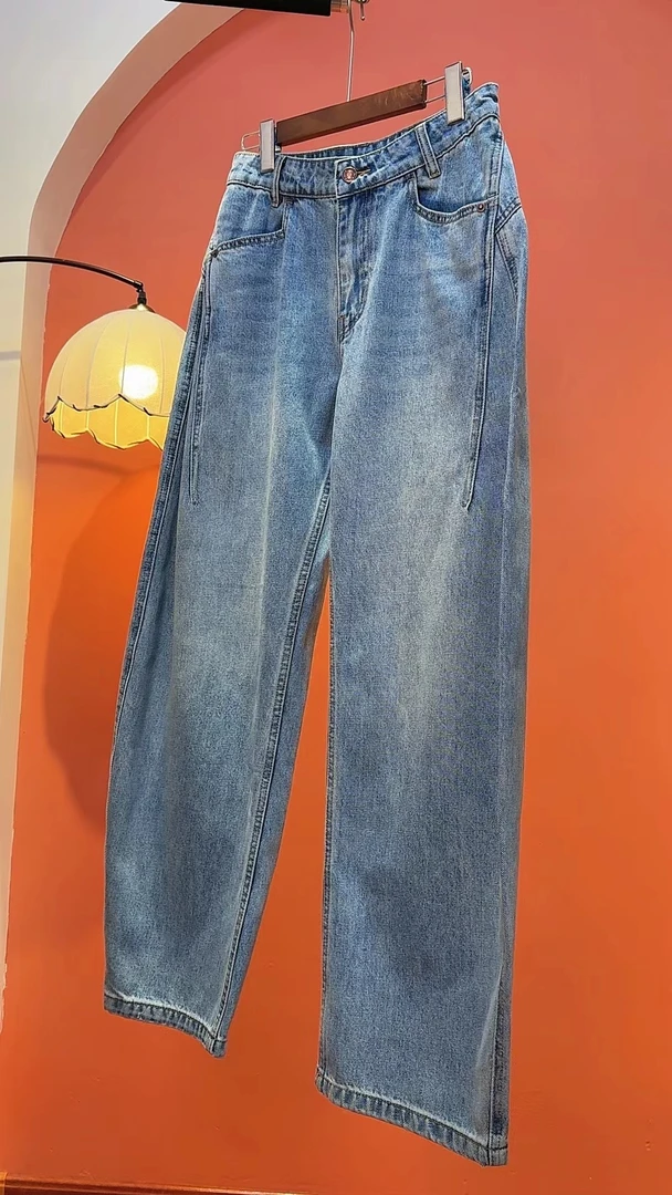 后口袋时尚酷美牛仔裤