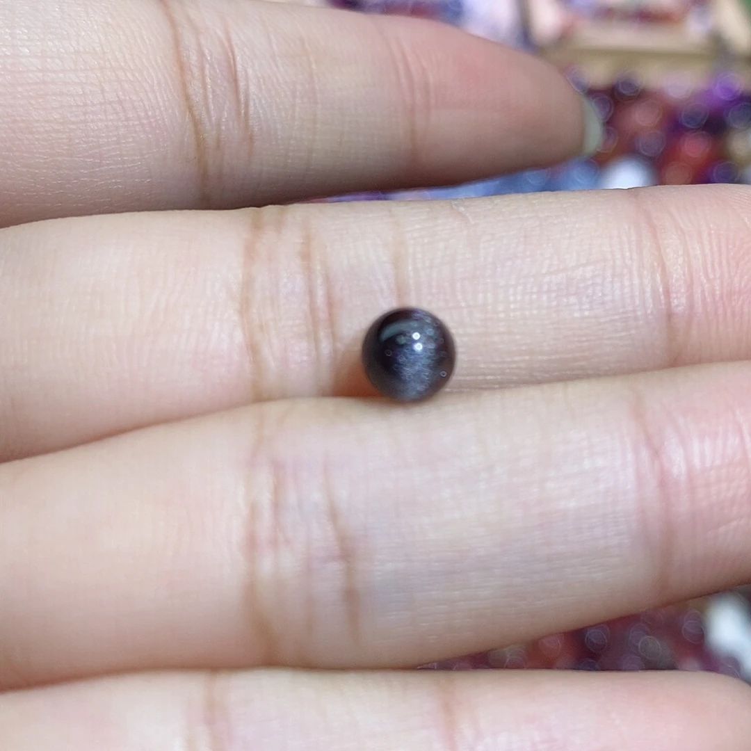 最***子珠宝半成品水晶未镶嵌黑银钛单珠