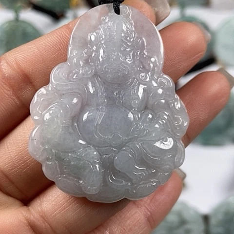 翡翠颈饰未镶嵌黄财神爷福利