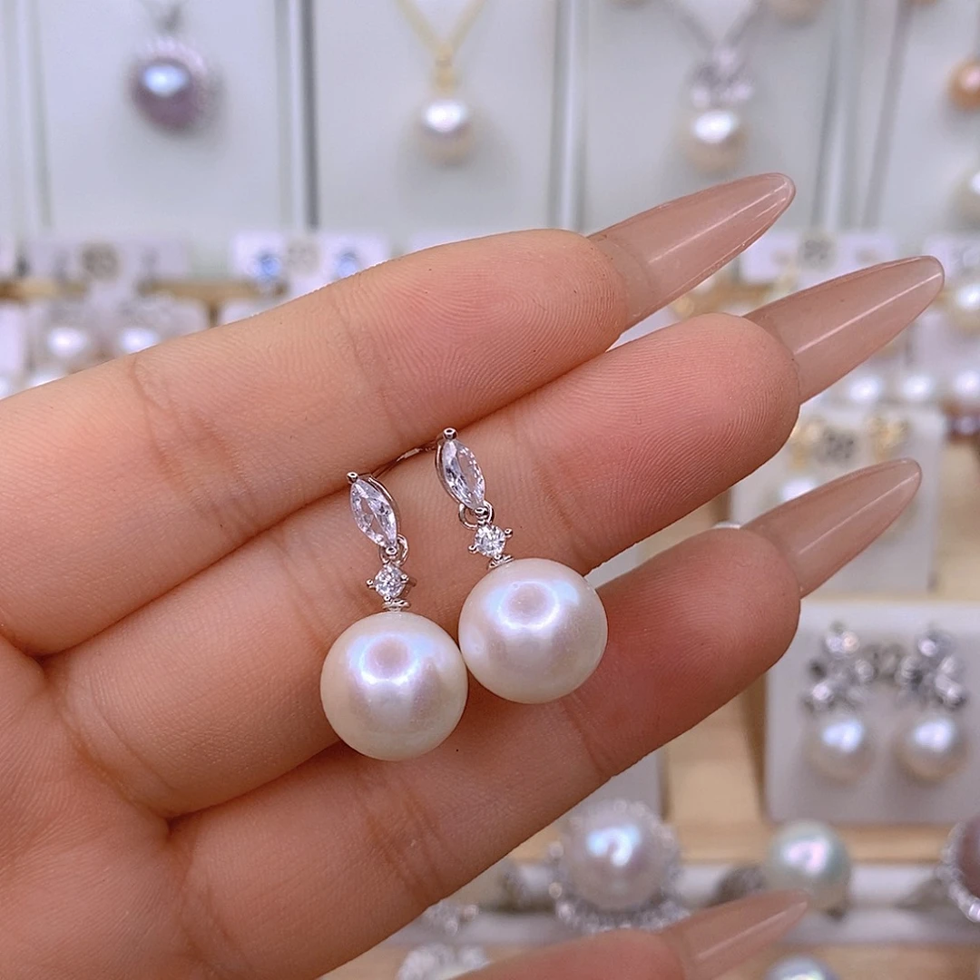 淡水珍珠银S925镶嵌颈饰