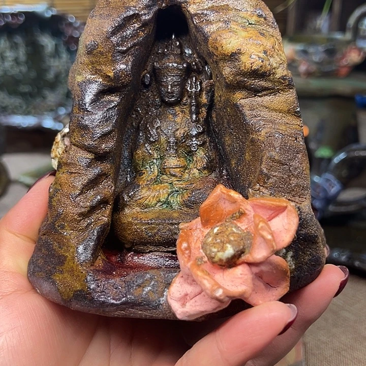 手工粗陶高温倒流香炉