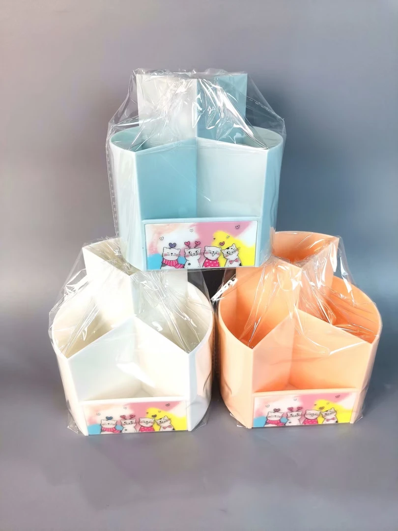 晟琪学生圆形多用途笔筒S8604【颜色不挑】