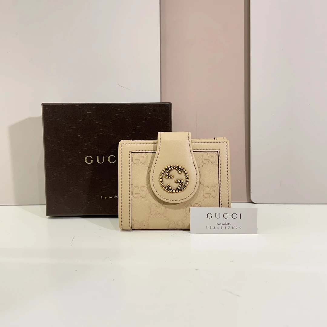 95新 GUCCI/古驰 gucci古驰短款钱包很新a7935