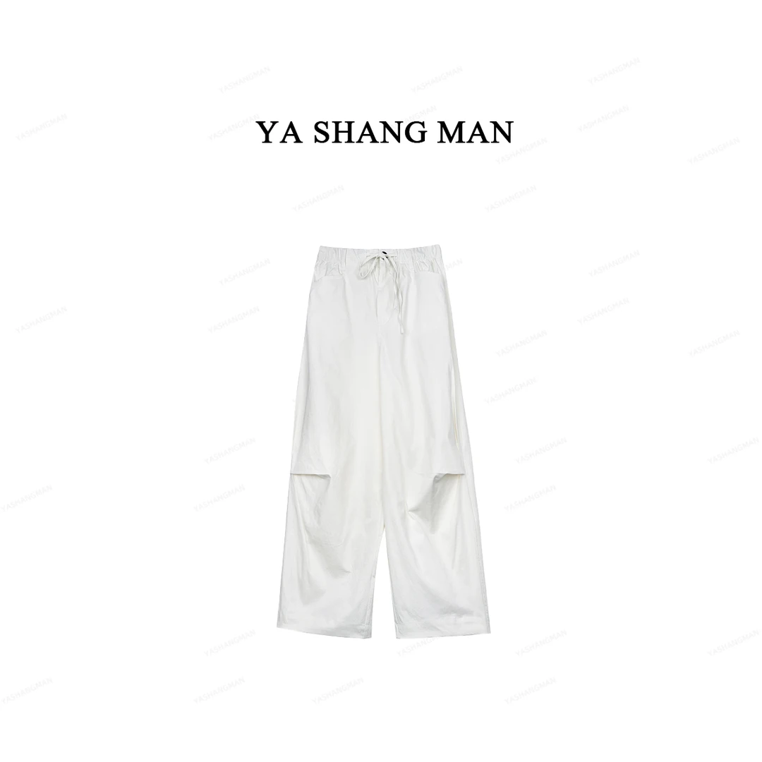 【夏日凉凉裤】2025夏日山本裤抽绳褶皱轻薄休闲工装裤 K2501