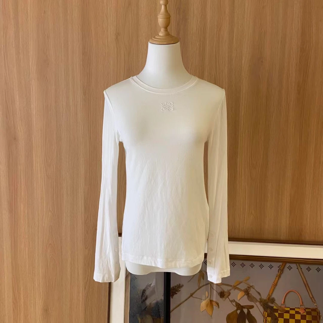 99新 LOEWE/罗意威 壹臻/白色打底衫 s/ 71730363