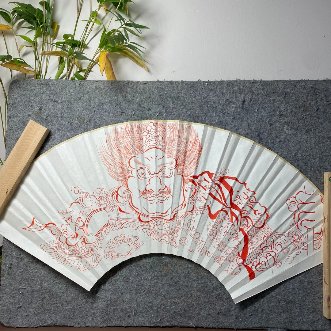 手绘 文玩折扇 扇面 苏工