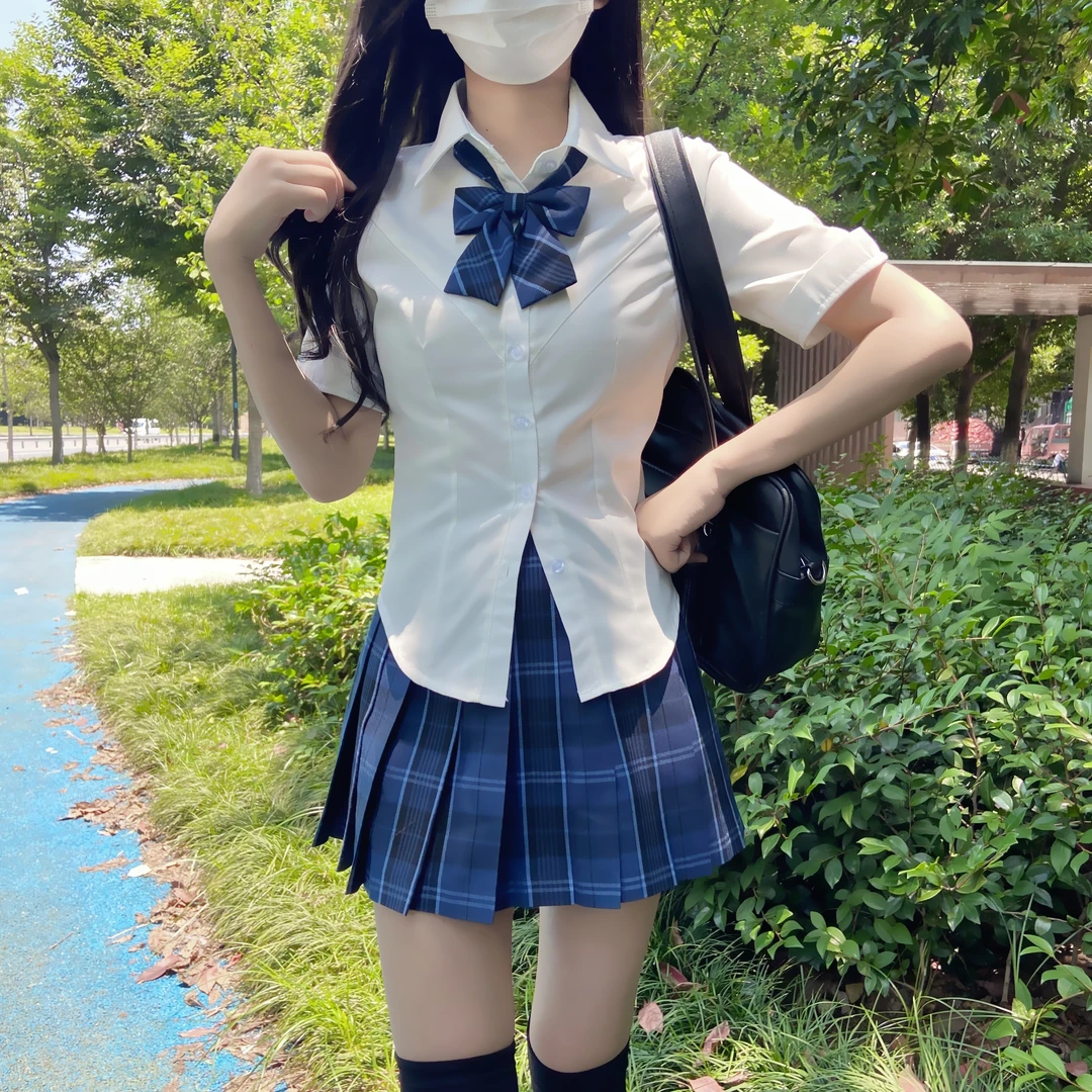 【凛冬】+小野霖辣妹收腰衬衫套装 TR面料校供感 学院风正统JK制服