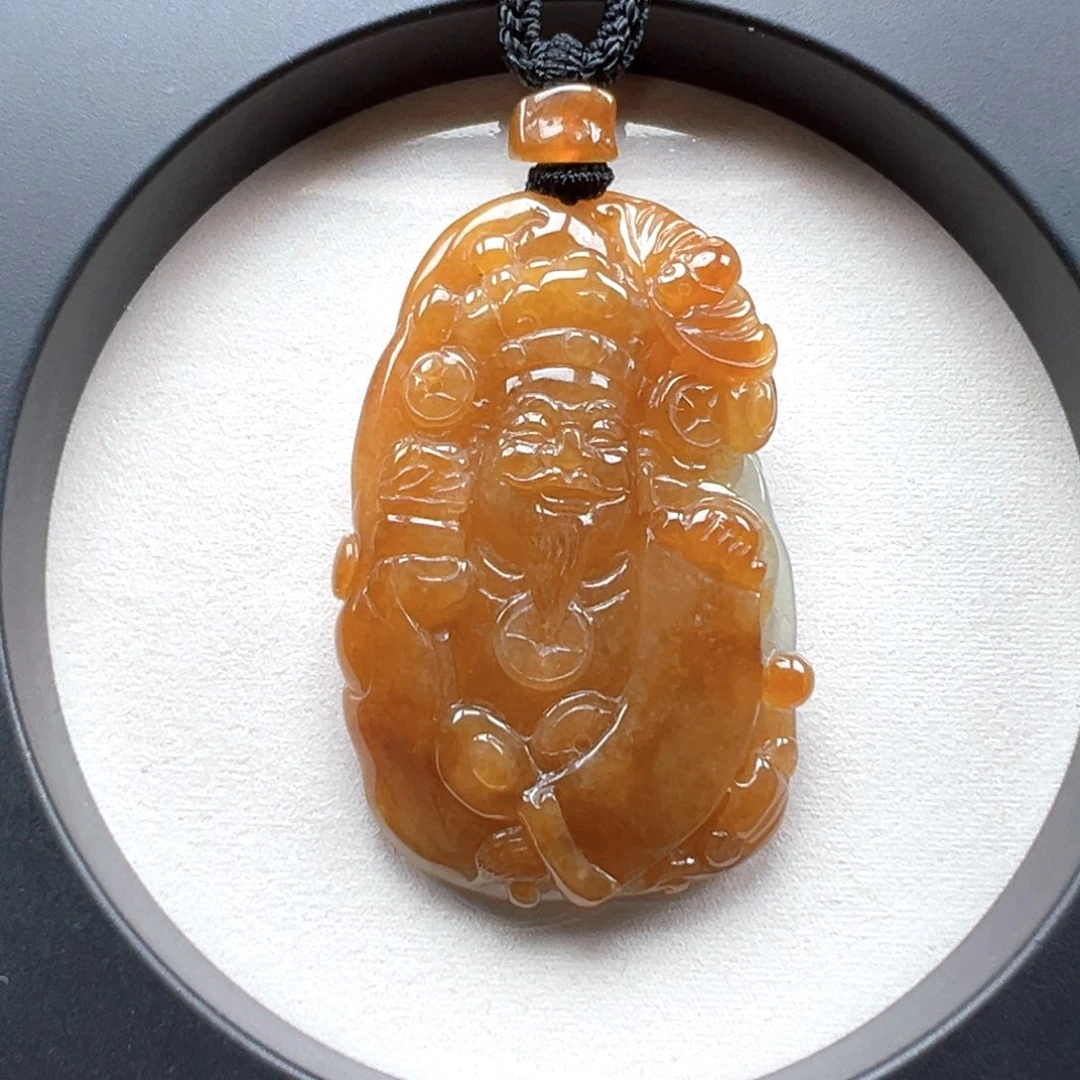 翡翠未镶嵌颈饰财爷