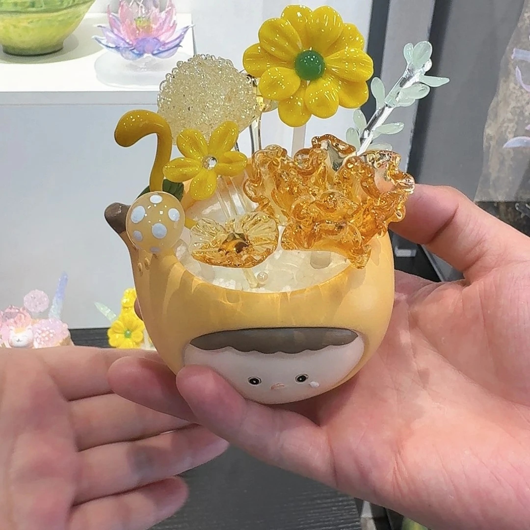 米***儿琉璃手工艺品淄博非遗手做琉璃花19