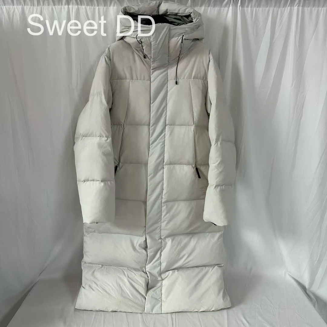 情侣款长款防风保暖羽绒衣/X