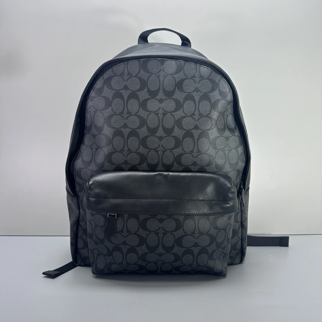 95新 COACH/蔻驰 小林/黑老花男士双肩包33x46x13cmBM082208