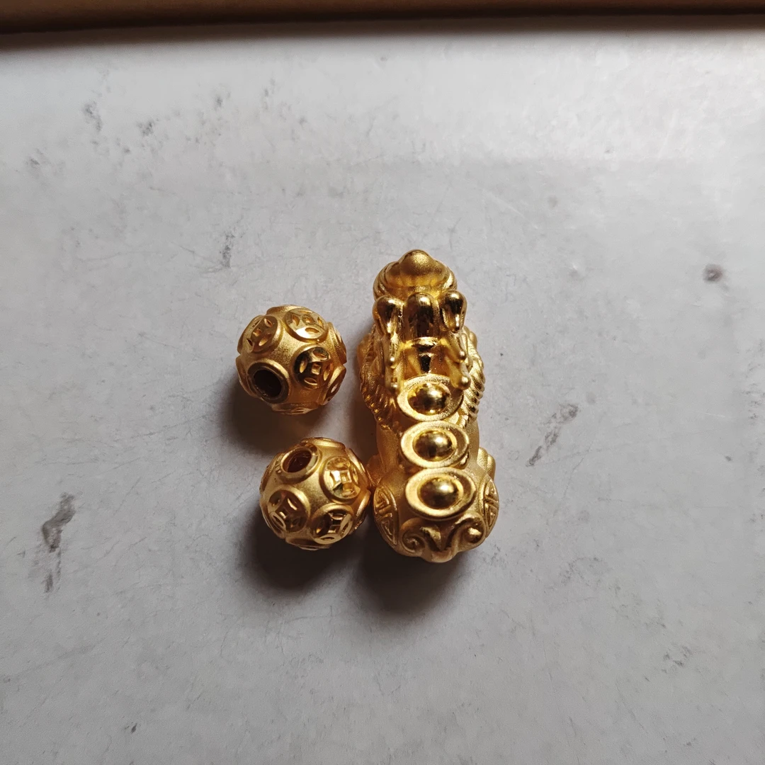 金元宝足金999貔貅珠子首饰