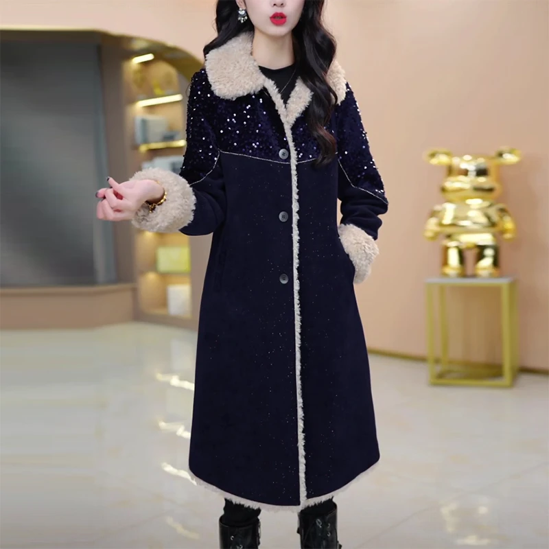 冬季加厚百搭修身时尚显瘦保暖减龄大气收腰两面双面双穿大衣外套