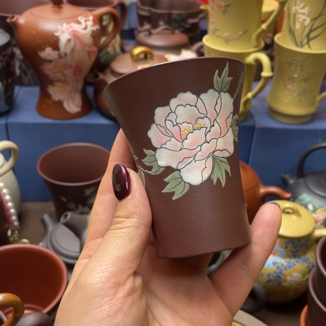 红泥茶杯紫砂主人杯120cc