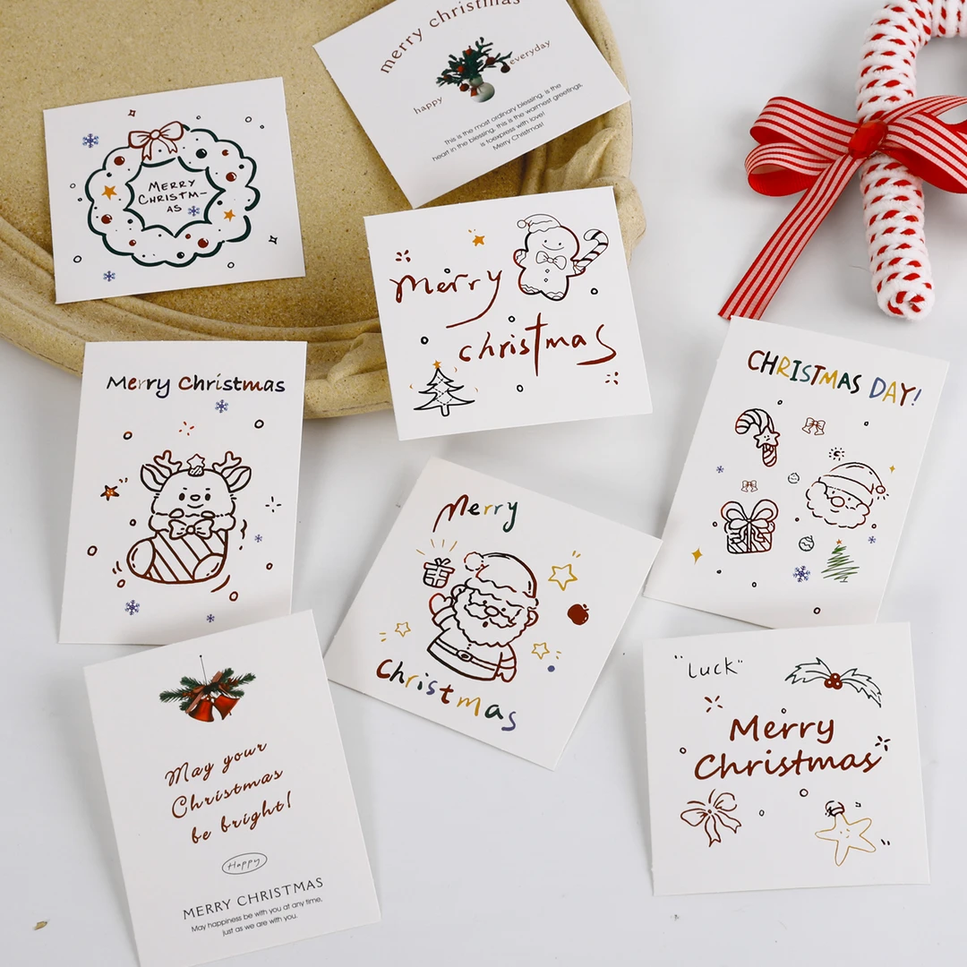 【莫莫】圣诞节新品圣诞节贺片花束礼物装饰diy挂卡片花艺资材