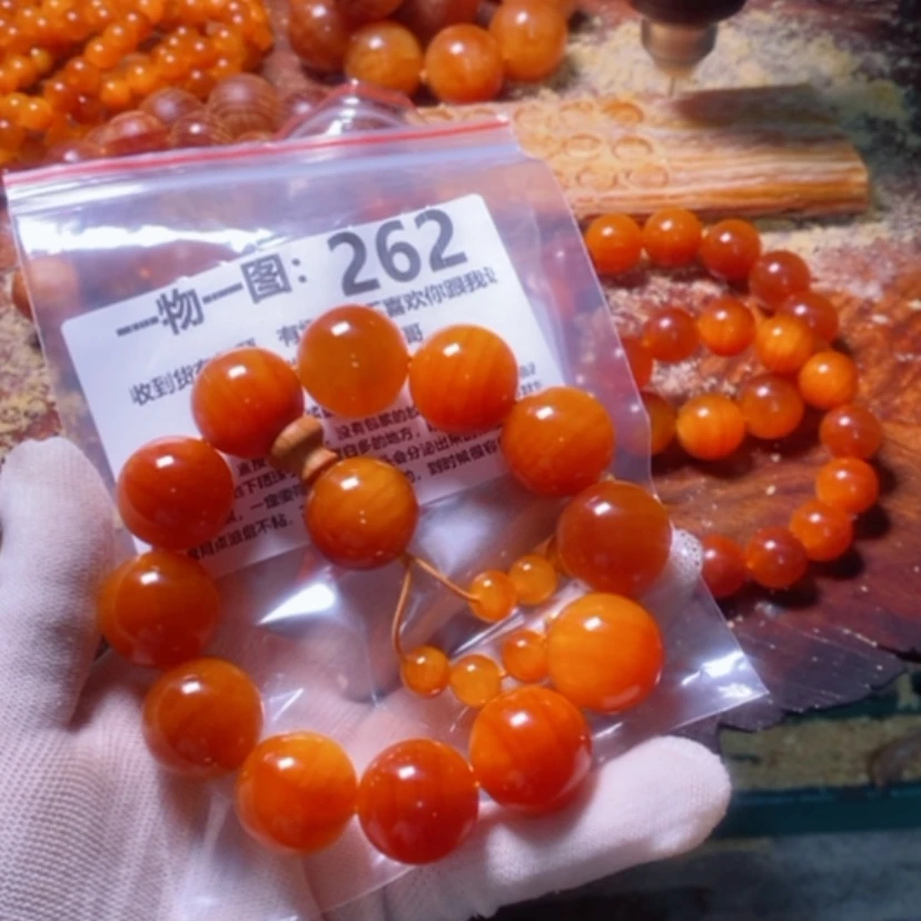 【闪购商品】松木（琥珀木）手串/手链陆*壹佛塔改包浆的
