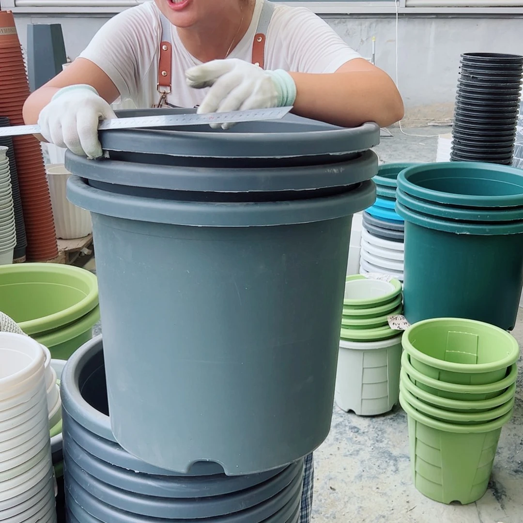 瑕疵四季盆9#灰黑色3个无托