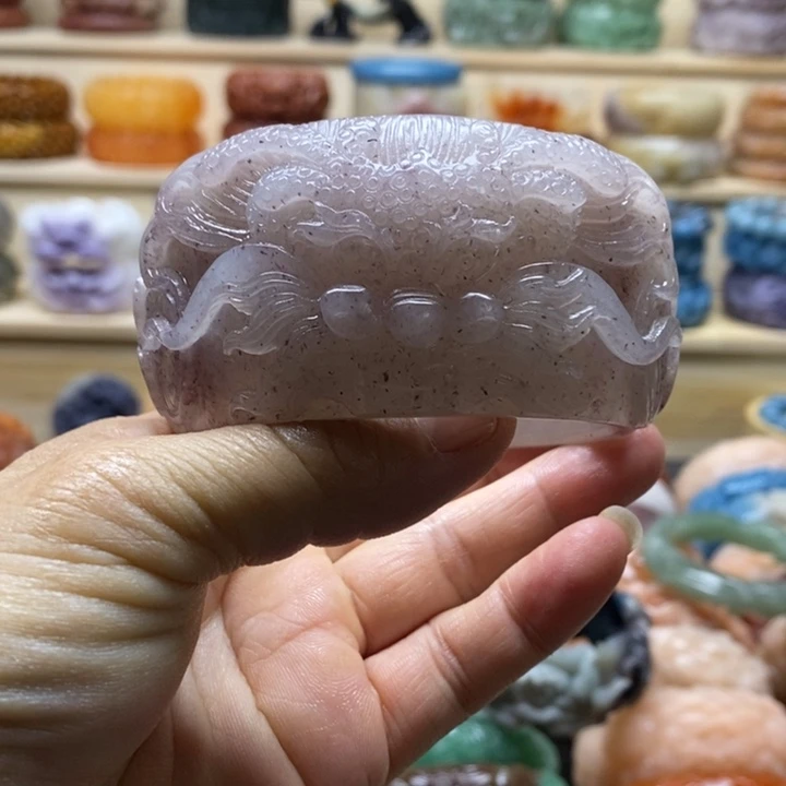 未镶嵌手镯石英质玉