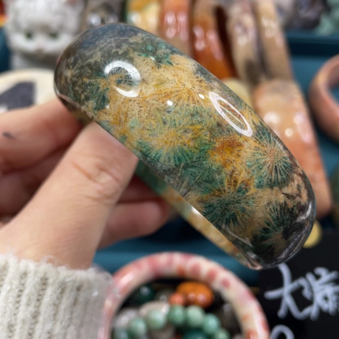 未镶嵌手镯硅化玉