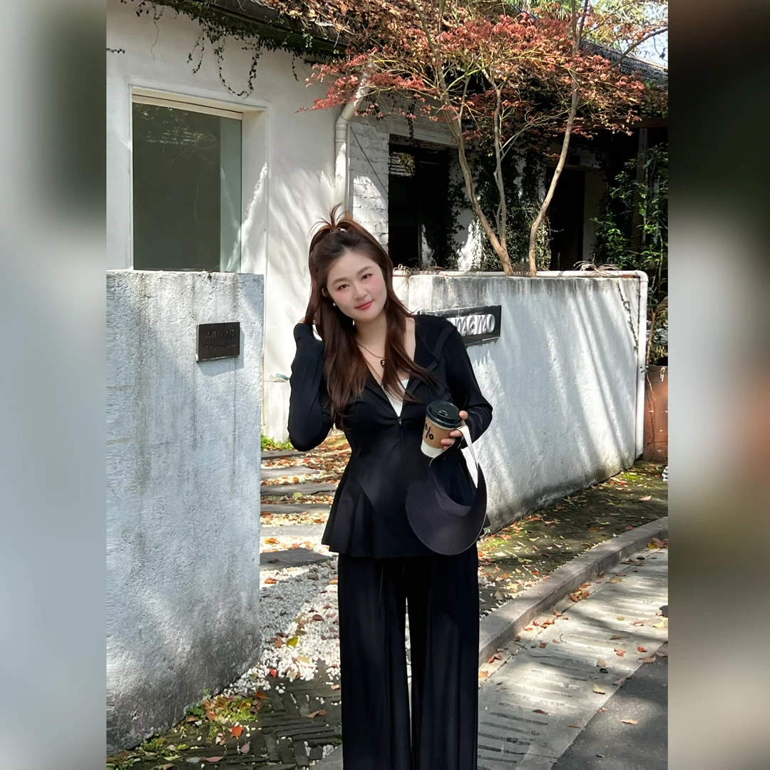 楠序【微胖防晒】乔乔微胖女装显瘦套装冰感防晒衣裤两件套YZ36033