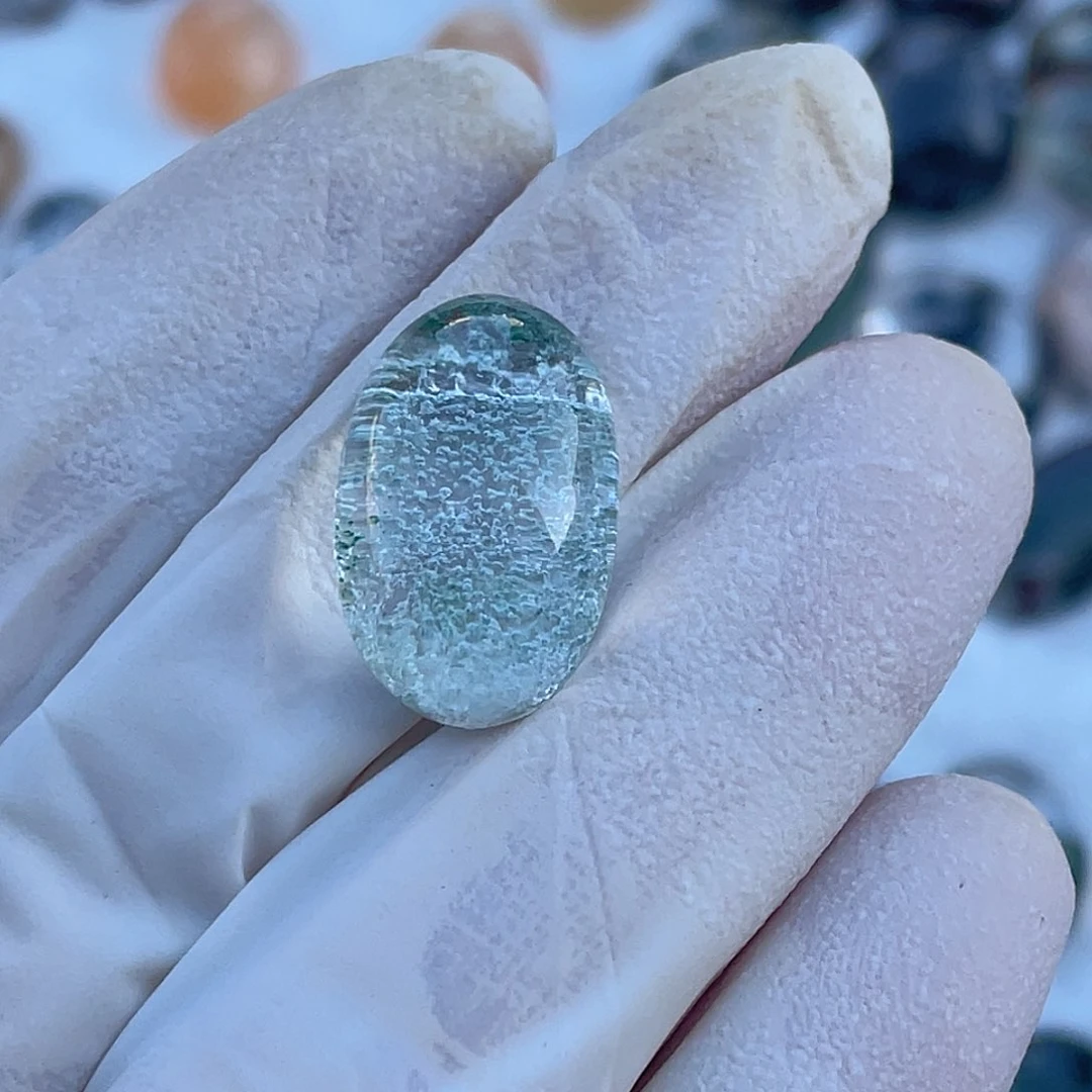 水晶翠幽蛋面未镶嵌魔*