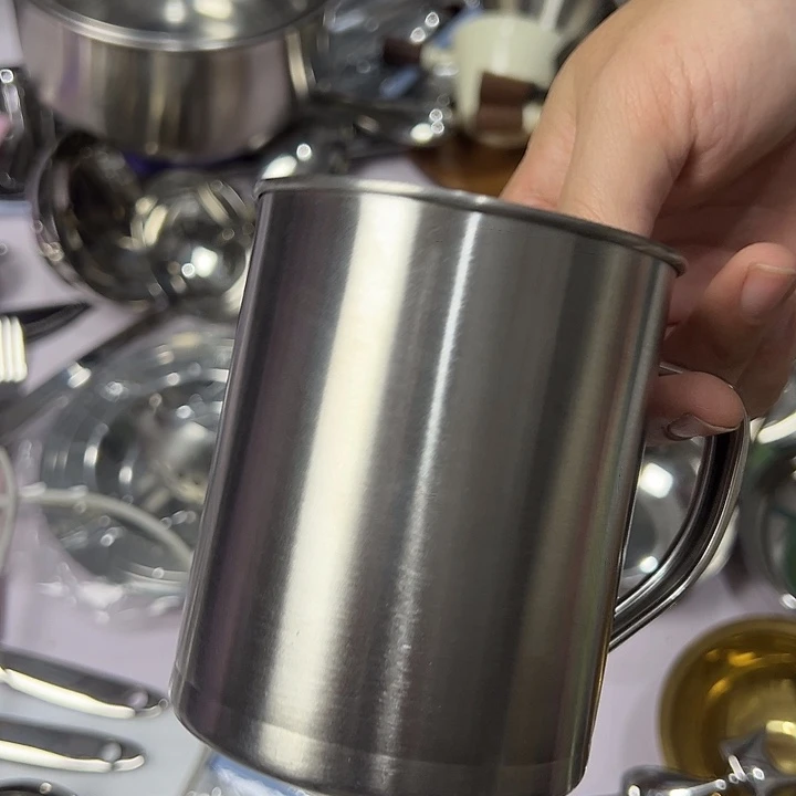 304不锈钢马克杯2个 外贸微瑕