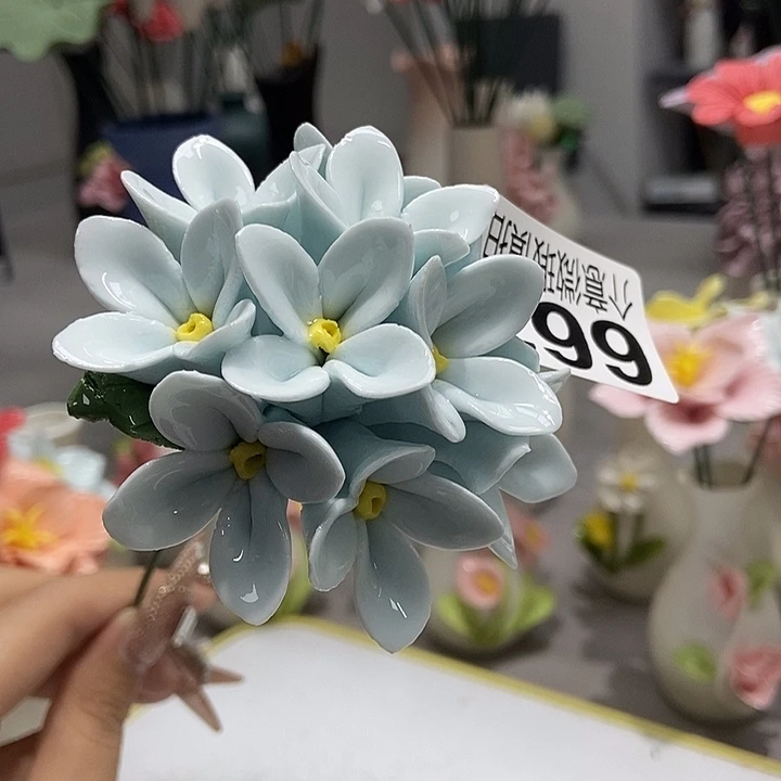 陶瓷纯手工捏花设计