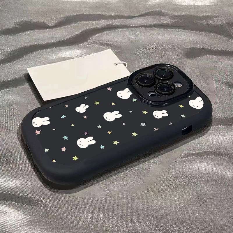 星星米菲兔适用iphone16promax苹果1514P手机壳泡芙13p/12/11全包