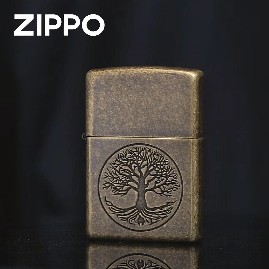 ZIPPO 打火机正品 平底古铜生命大树TC9920US 0188【大白专属】