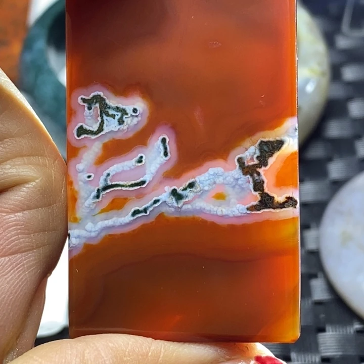 玛瑙/玉髓颈饰足银镀金镶嵌大*