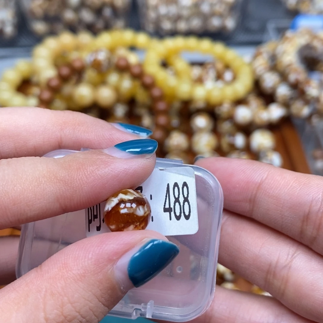 把件猴头核桃沁色圆珠老型488