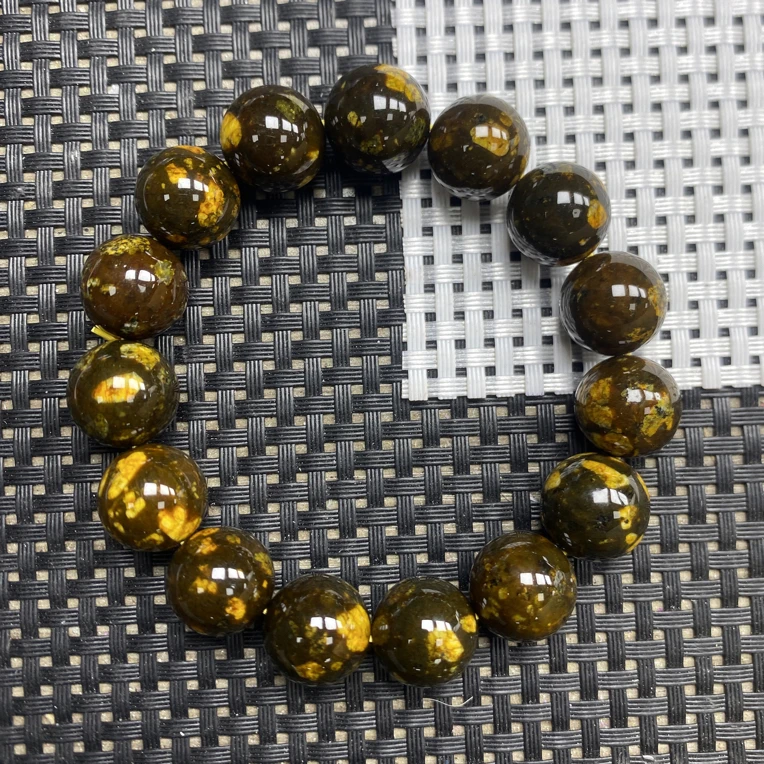 黄黑色14mm手串314
