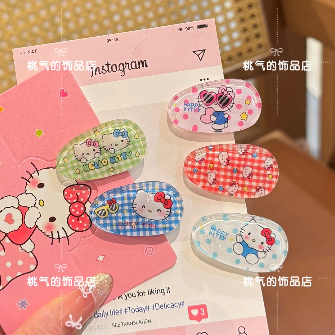 可爱风KT鸭嘴夹卡通风甜美女发夹饰品边夹发饰碎发夹刘海夹发卡