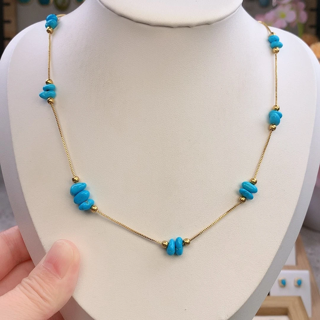 绿松石未镶嵌颈饰