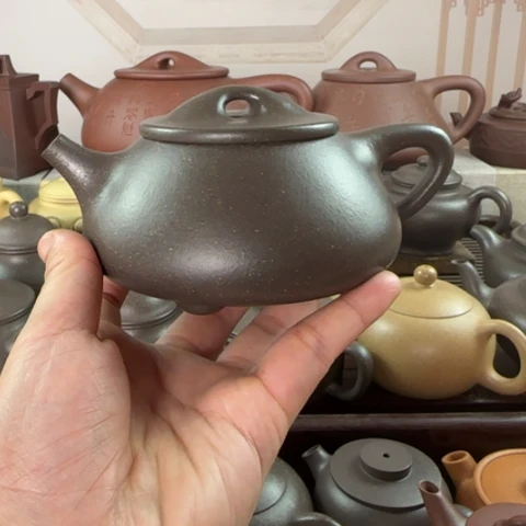 茶壶紫砂梨皮天青300cc