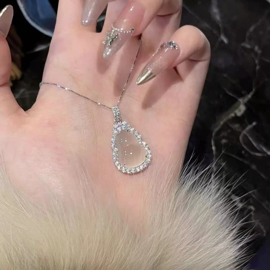 坠链均925银 纯银白月光葫芦项链女款小众新中式福禄吊坠生日礼物