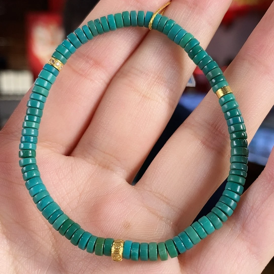 绿松石18K金镶嵌珠宝奇石