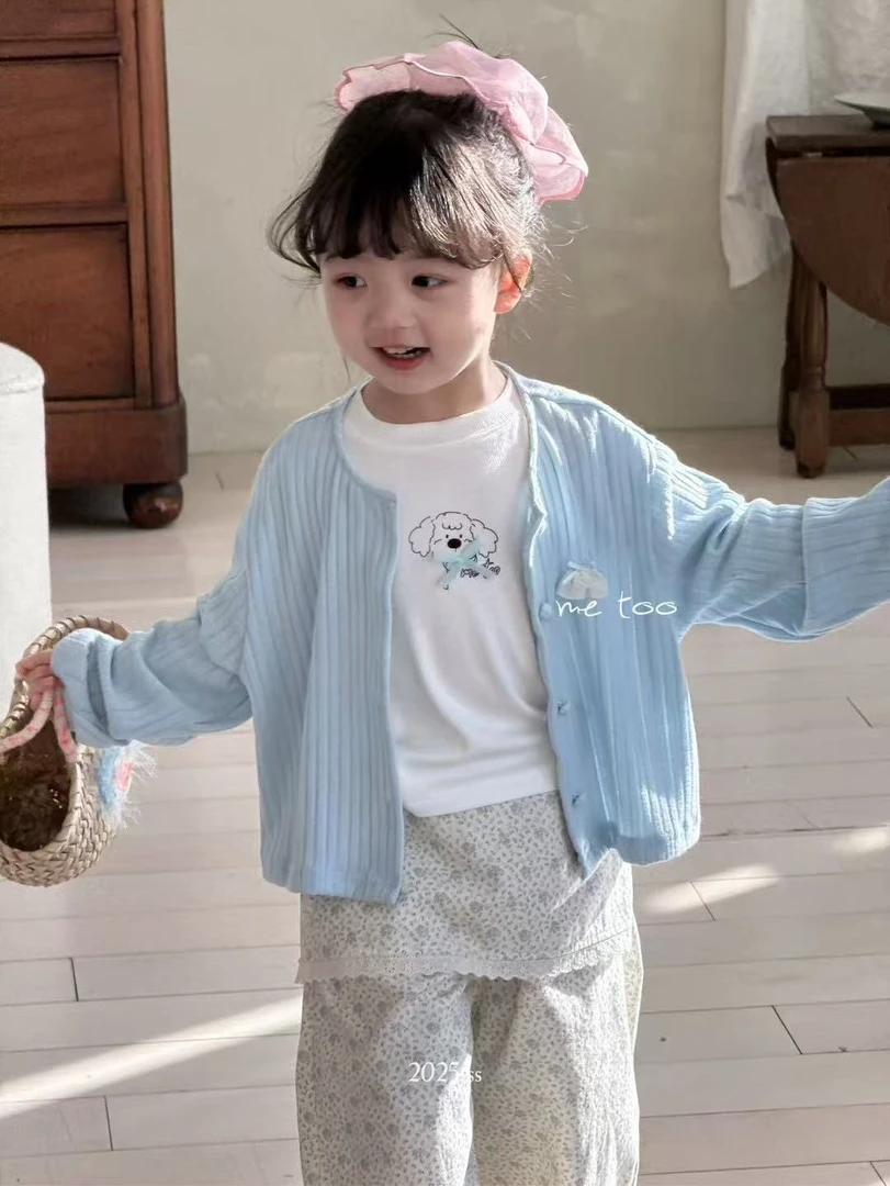 2025春夏女童新款韩版百搭洋气清新开衫 打底小童