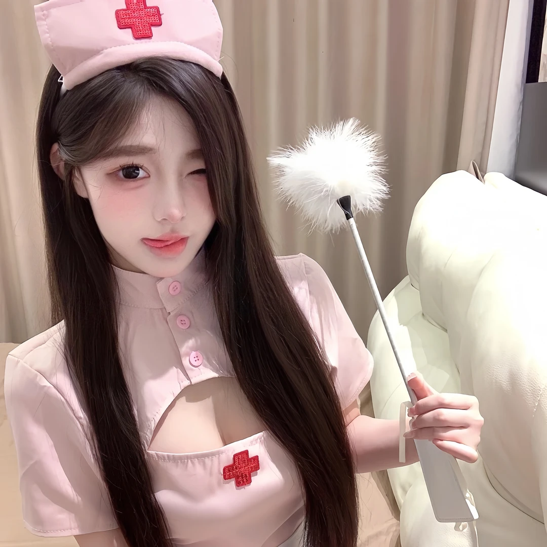 「珀斯摩精选」纯欲性感甜美私房睡衣趣味围裙COS可爱护士制服