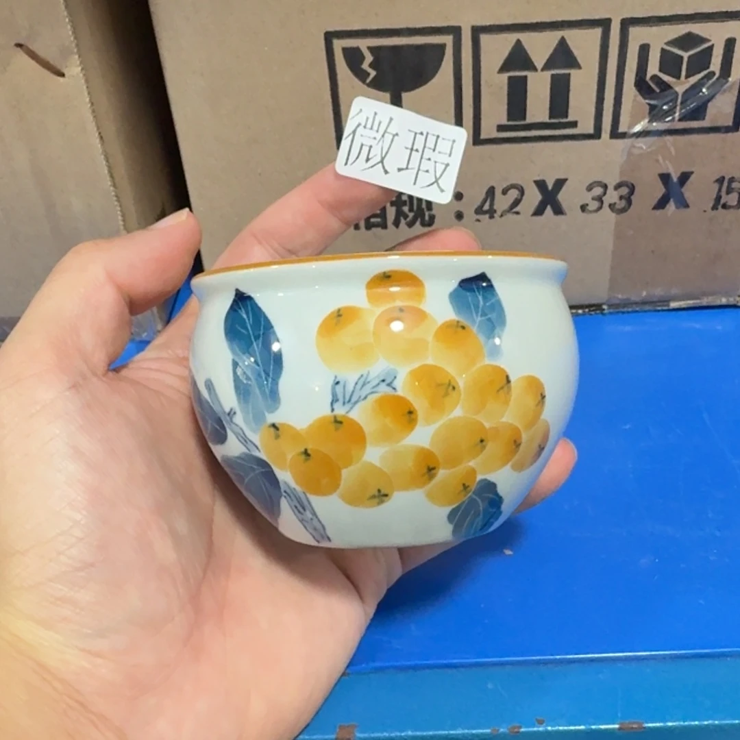釉下手绘茶具微瑕