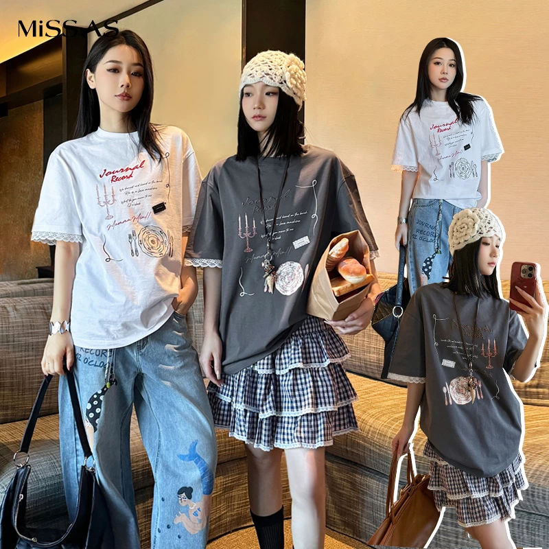 【JOURNAL RECORD】简约百搭印花短袖T恤女MISSAS买手店