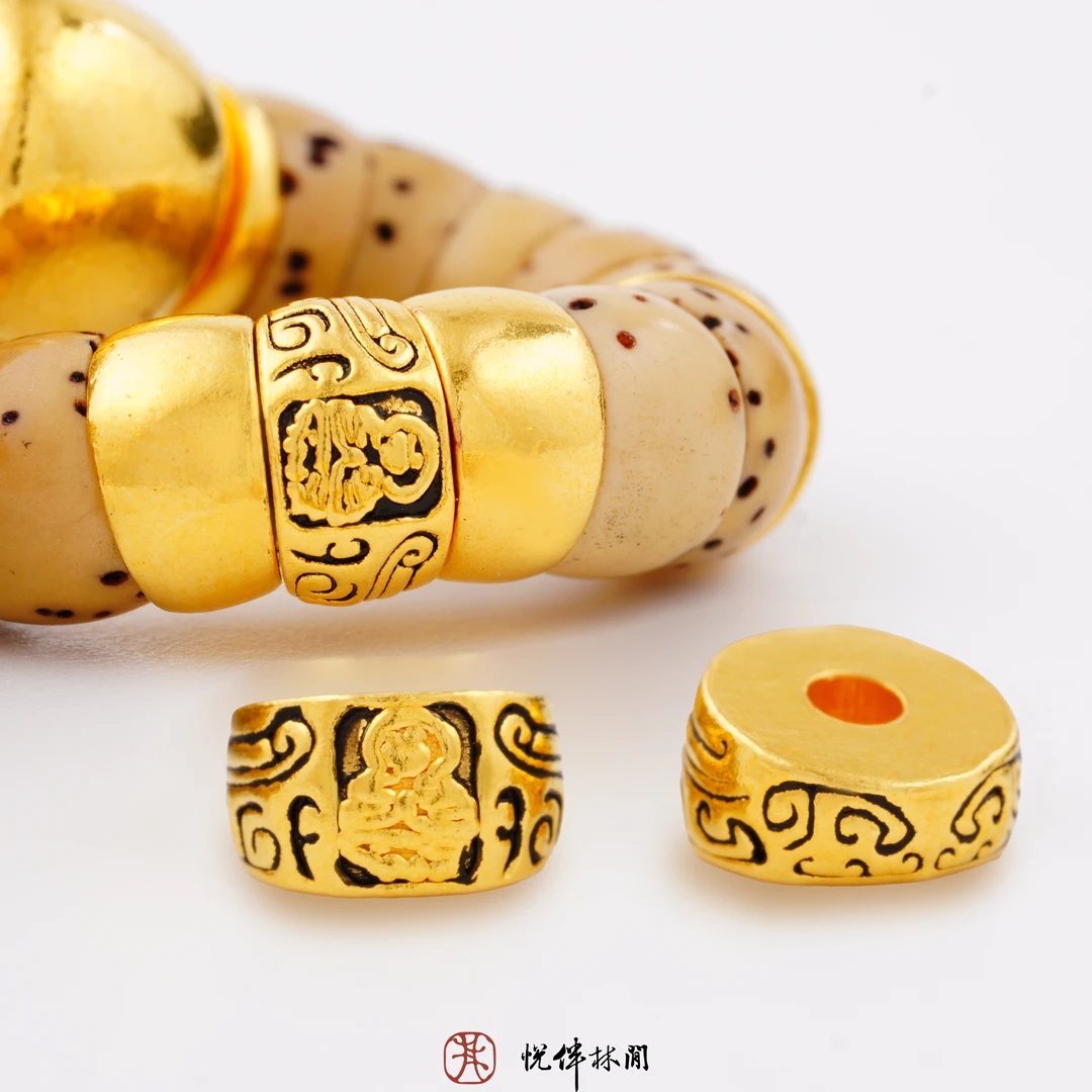 足银银制品 足银配饰扎基拉姆大肠斜切配饰手串手持22k电铸工艺