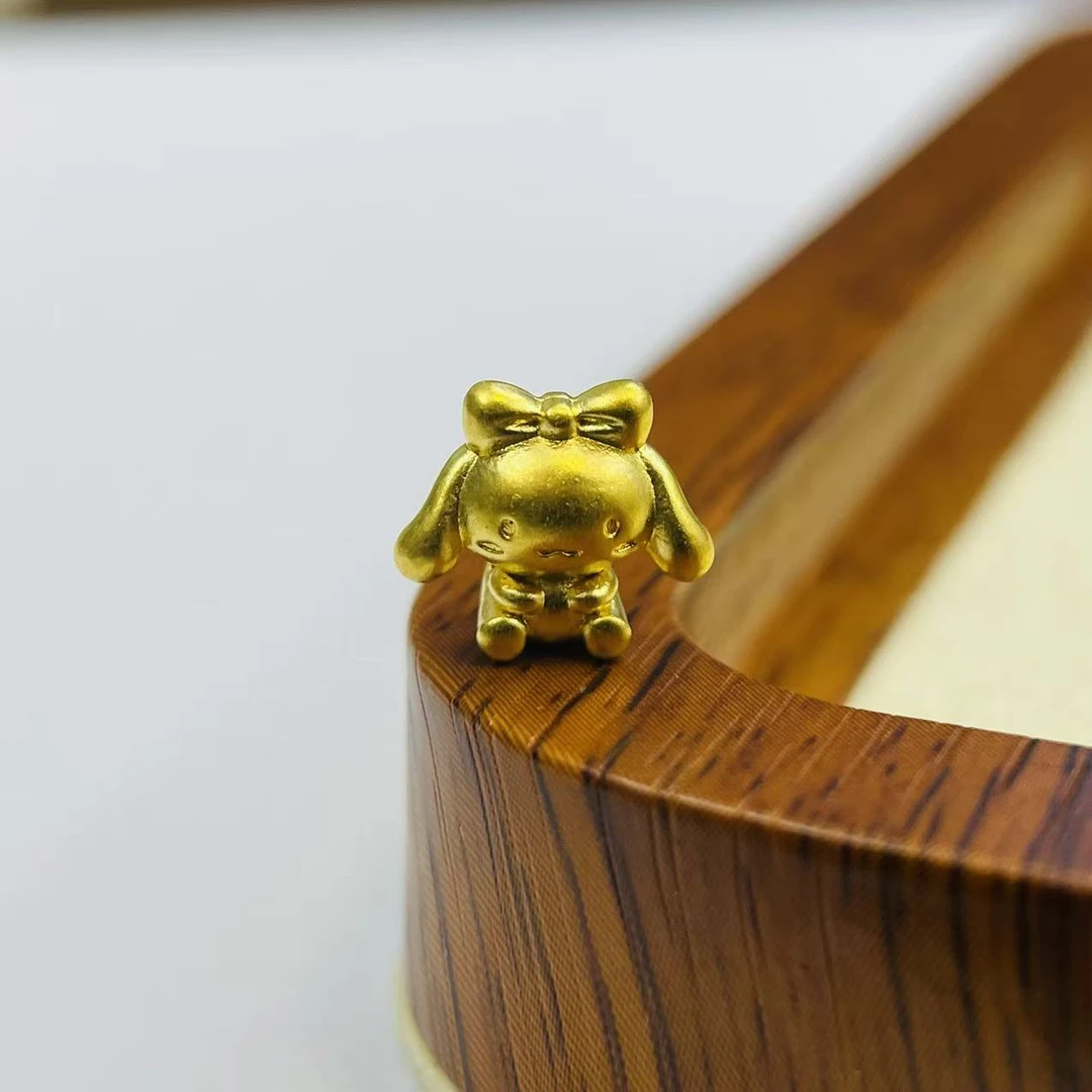 黄金足金999投资金饰品攒黄金素金小玉桂狗DP0604