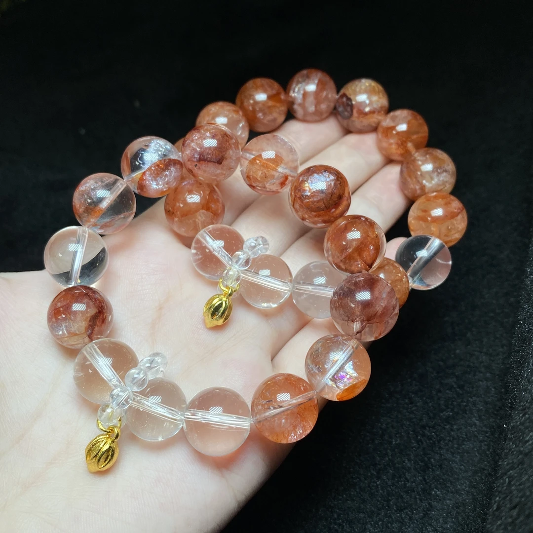 【小北珠宝】胶花水晶DIY单圈手串约13mm+【多样性发一件】25-WD05X4