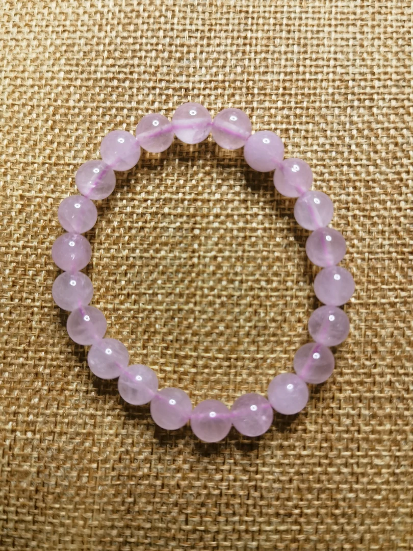 粉水晶单圈手串8m女款时尚百搭