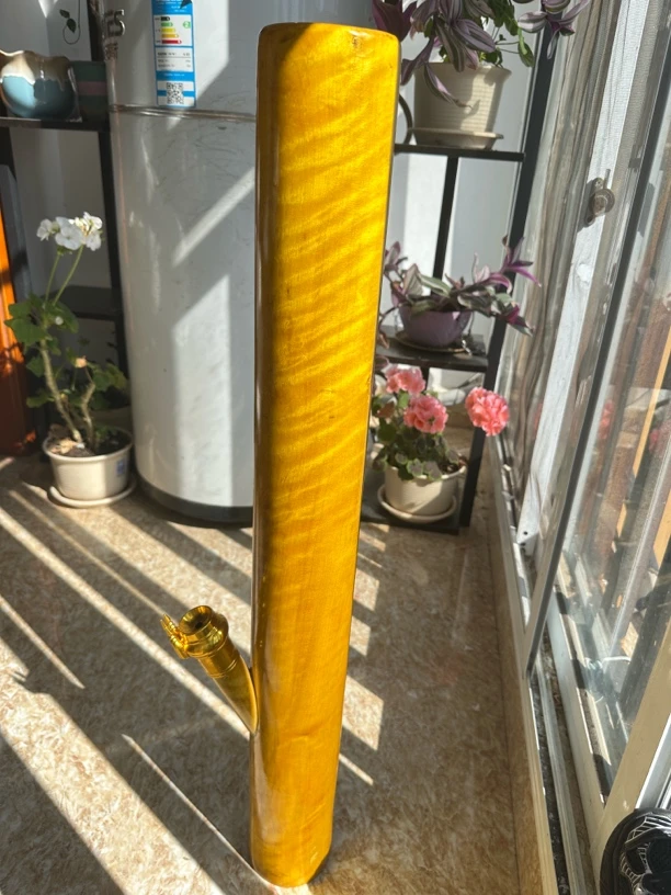 缅甸黄金樟 闪电纹水烟筒 尺寸81✖️9.5✖️7