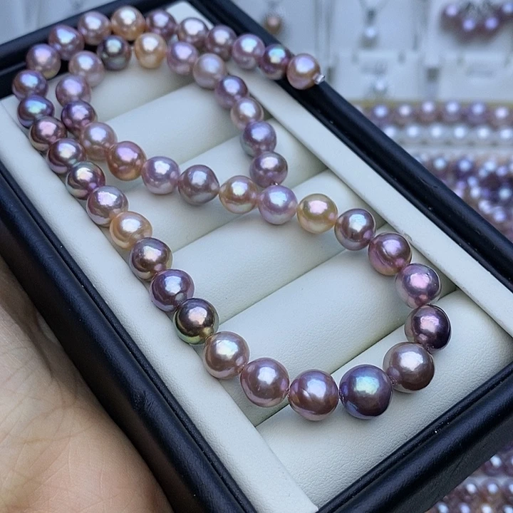 淡水珍珠项链未镶嵌8-9mm圆巴